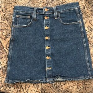 Madewell Button Front Denim Skirt